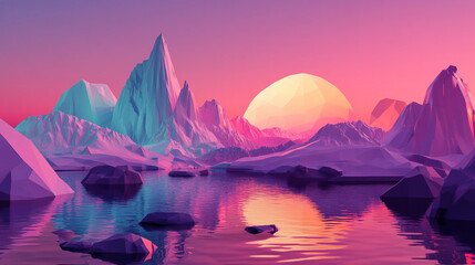 Beautiful, serene landscape with a large body of water