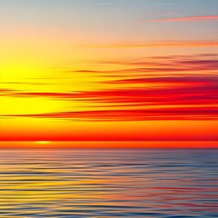 Obraz premium 노을이 지고있는 바다너머 수평선(the horizontal line over the sea where the sunset is setting)