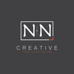 Fototapeta premium initial monogram logo for Creative with square style design.