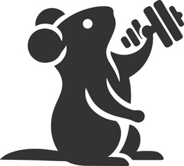 Silhouette of a hamster animal black vector