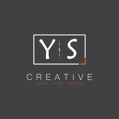 initial monogram logo for Creative with square style design.