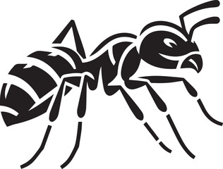 Carpenter Ant Vector | Black Ant Silhouette Clipart Illustration	
