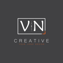 initial monogram logo for Creative with square style design.