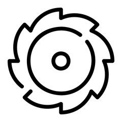 Obraz premium saw blade line icon