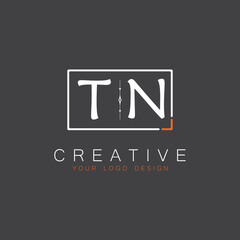 Fototapeta premium initial monogram logo for Creative with square style design.