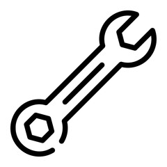 wrench line icon