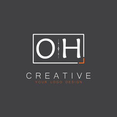 initial monogram logo for Creative with square style design.