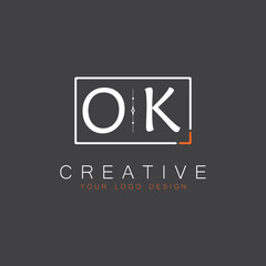 Fototapeta premium initial monogram logo for Creative with square style design.