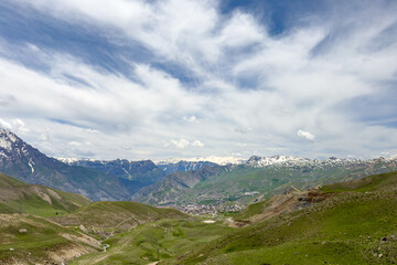 Hakkari Cityscape with Majestic Sumbul Mountain in the Distance