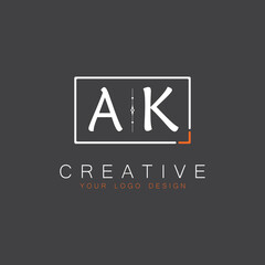 Fototapeta premium initial monogram logo for Creative with square style design.