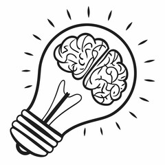 human brain vector illustration, Eps 