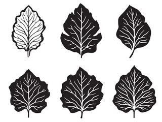Taro Leaves line art minimalist botanical illustration