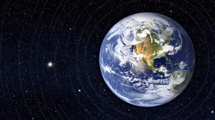 Obraz premium Earth From Space A Cosmic Perspective Of Our Planet