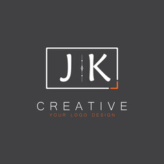 Fototapeta premium initial monogram logo for Creative with square style design.