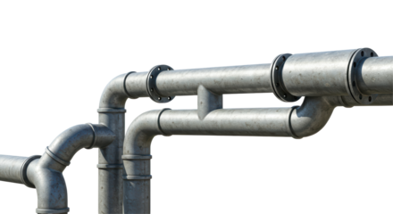 Isolated Industrial Metal Pipes