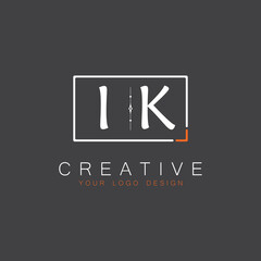 Fototapeta premium initial monogram logo for Creative with square style design.