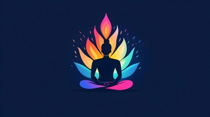 Logo design featuring human figures. represents holistic health, personal well-being, energy, a balanced lifestyle. It's ideal for wellness brands, fitness programs, healthcare services, life coach