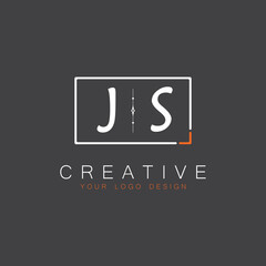 initial monogram logo for Creative with square style design.