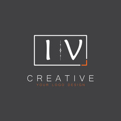 Fototapeta premium initial monogram logo for Creative with square style design.