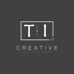 initial monogram logo for Creative with square style design.