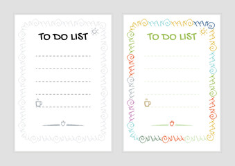 To Do List Vector Background Template