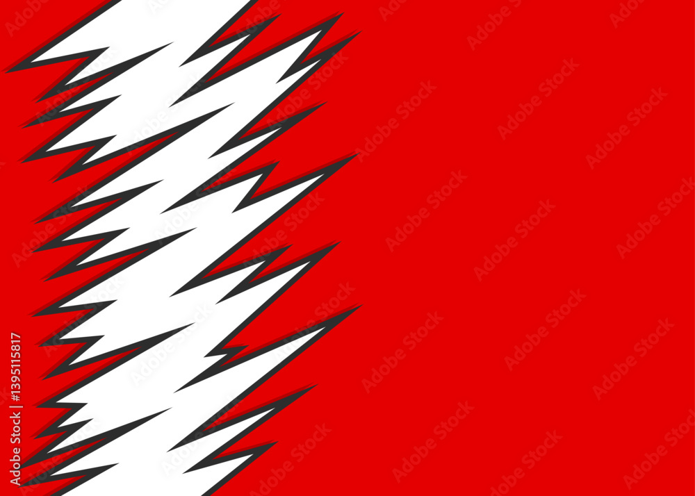 Poster abstract background with jagged spike pattern and with some copy space area