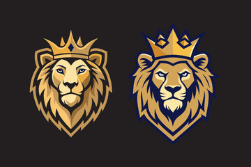 king lion illustration vector