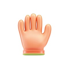 Obraz premium Orange Rubber Glove for Household Protection and Cleaning