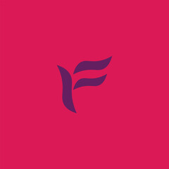 Modern Abstract F Letter Logo Art