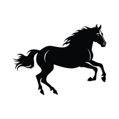 Obraz premium Horse Run minimalist silhouette design vector art