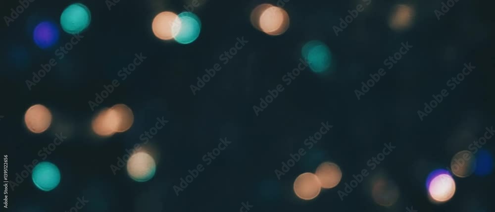Poster soft multicolored bokeh lights twinkle against a dark background creating a dreamy abstract atmosphe