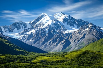 Fototapeta premium Rolling Green Hills in Summer Light