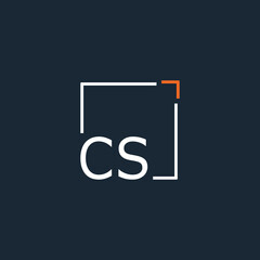 initial monogram logo for Creative with square style design.