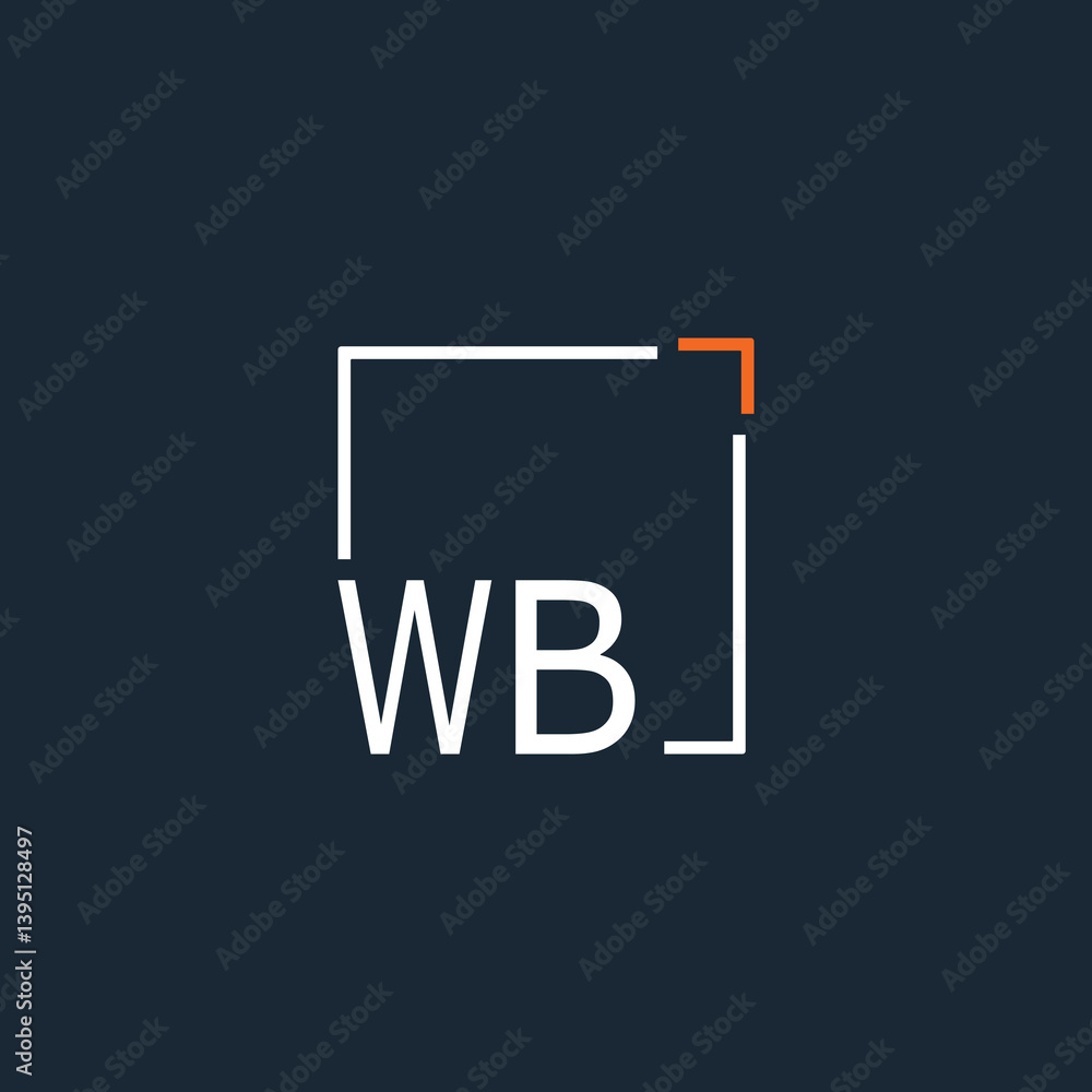 Fototapete initial monogram logo for Creative with square style design.