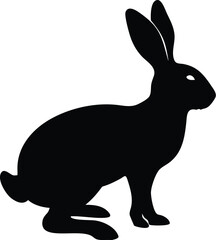 Fototapeta premium Easter Bunny Silhouette | Minimalist Rabbit Icon Vector Art