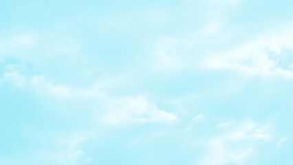 Blue sky with white fluffy cloud. Cumulus clouds background. Cloudscape morning sky. The concepts of freedom of live, never give up and positive though energy.