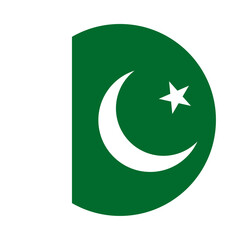 Round Pakistan flag icon