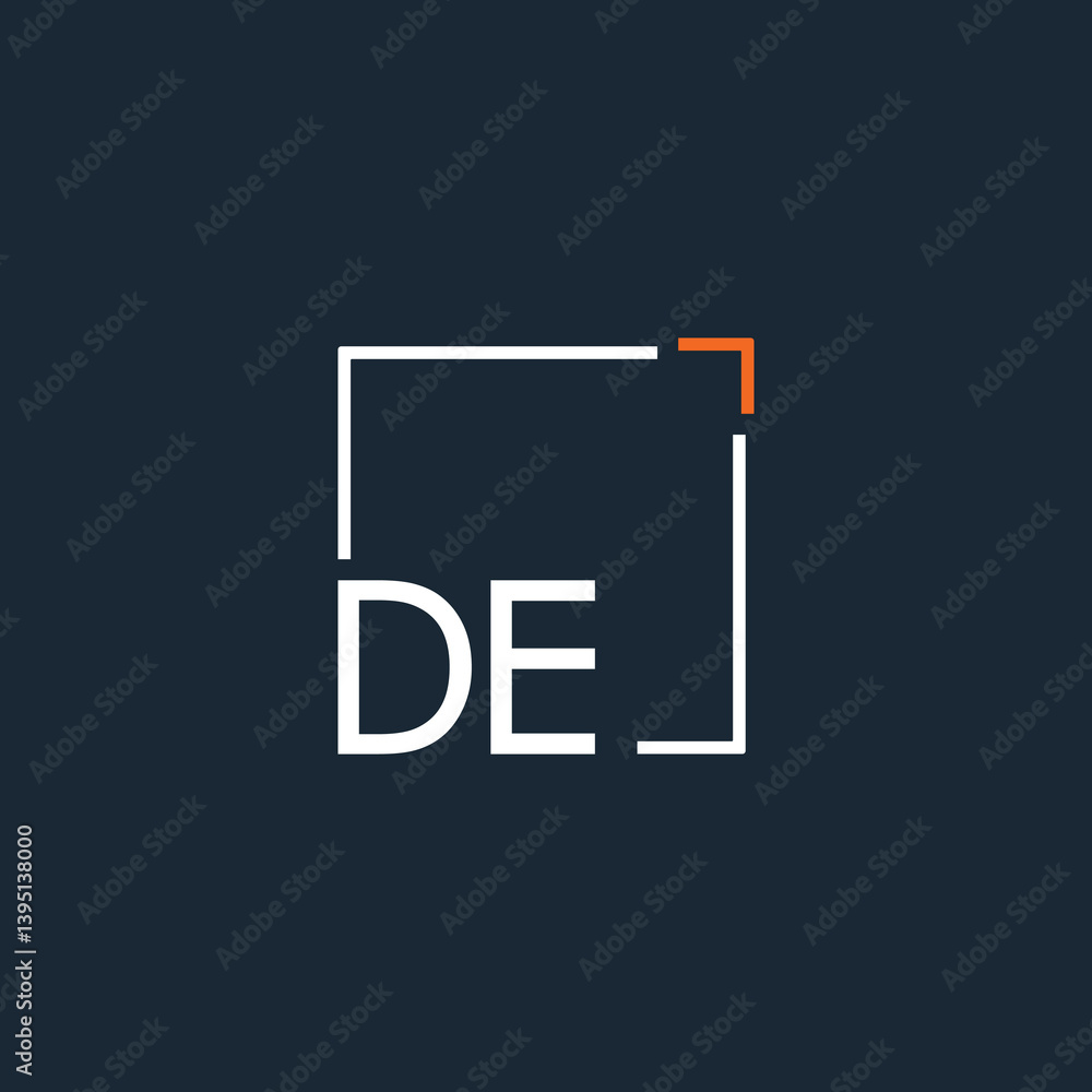 Fototapete initial monogram logo for Creative with square style design.