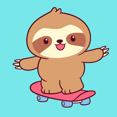 Cute and adorable Sloth illustration
