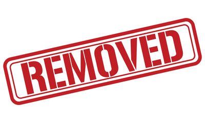 REMOVED red stamp text vector, rubber stamp