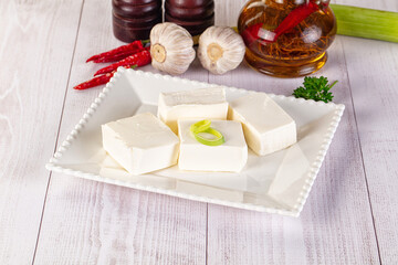 Greek traditional Feta cheese cubes