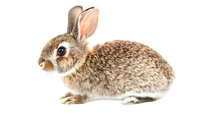 Fototapeta premium Adorable Rabbit Isolated on Transparent Background for Creative Projects and Designs