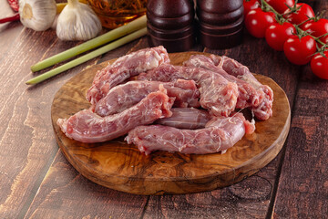 Raw chicken neck for cooking
