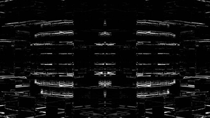 クリスタル 屈折 キューブ アブストラクト VJ 白黒 [別Verあり]