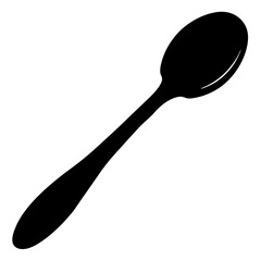 spoon silhouette vector isolated on white background