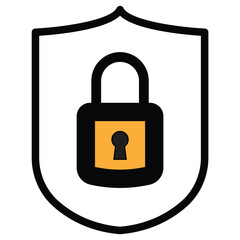 security icon, protection or privacy icon, vector illustration