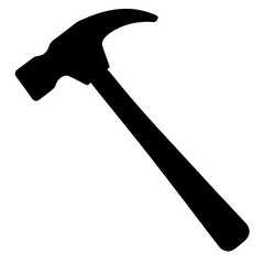 hammer silhouette vector isolated on a white background