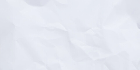 White clean crumpled paper background. Horizontal crumpled empty paper template for posters and banners. Vector illustration