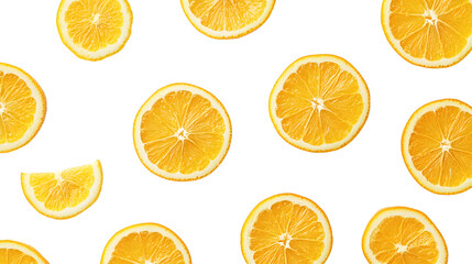 Fototapeta premium Vibrant Orange Slices on Transparent Background - Fresh Citrus Fruit Photography Concept