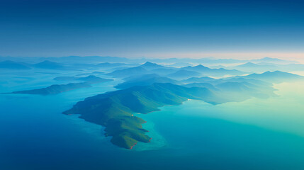 Fototapeta premium aerial view of the sea